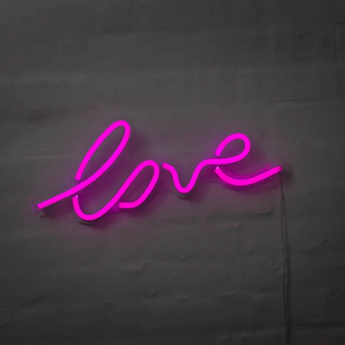 Love neon LED skilt - 18x45 cm