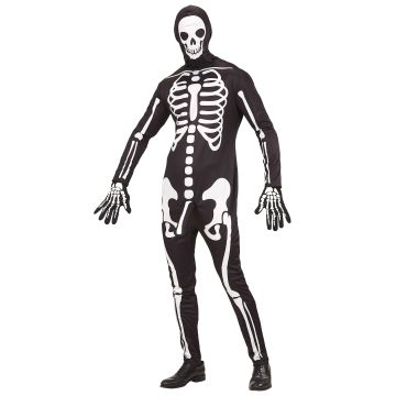 Sexet skeletkostume med overall og maske