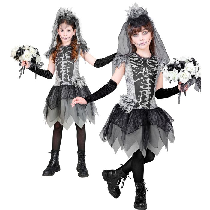 Skeletbrud kostume til piger