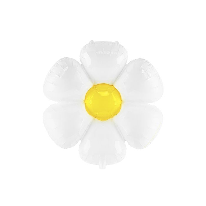 Hvid Blomst Folieballon - 103 cm 