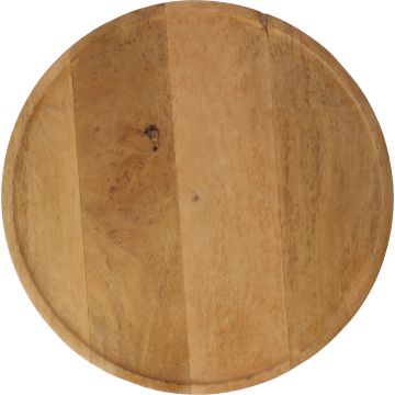Rundt serveringsfad i mangotræ, ca. Ø 38 cm