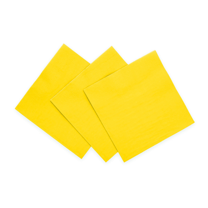 Gule servietter 20x - 33x33cm