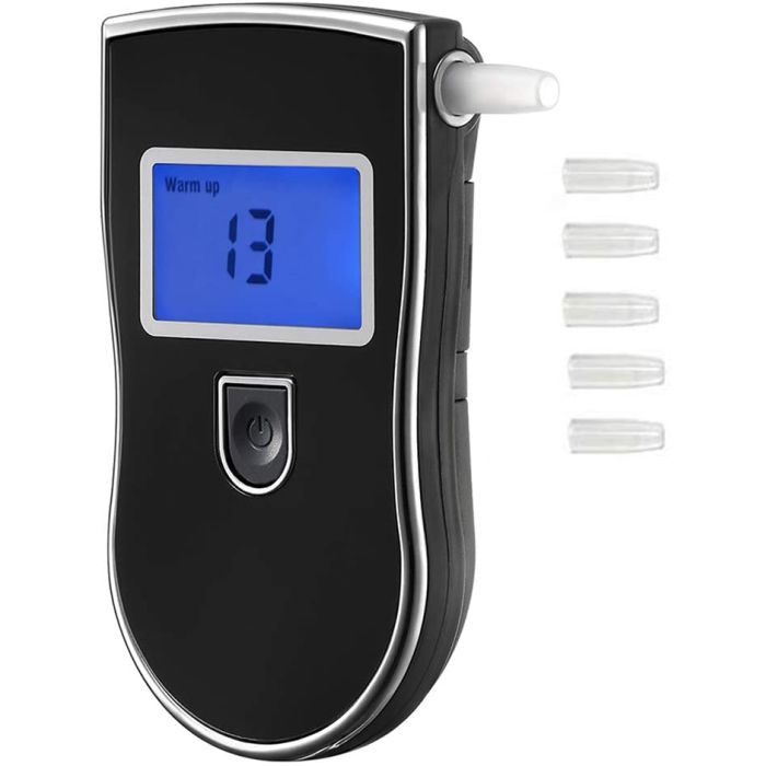 Digital alkometer med 5 mundstykker