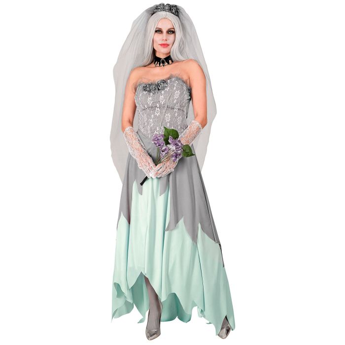 Zombiebrud kostume med blomster