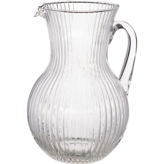 Glaskande med hank og stribet mønster, 1500 ml