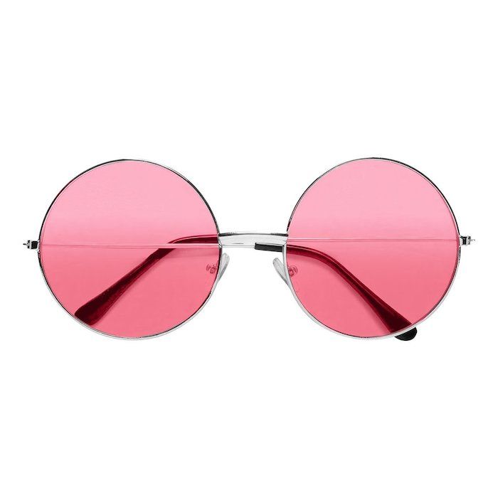 Neon Solbriller Runde Pink I Alt i kostumer og
