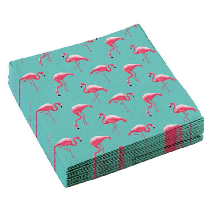 i dag Kurv Bore Flamingo Servietter 20x - 33x 33 cm I Sæt gang i festen!