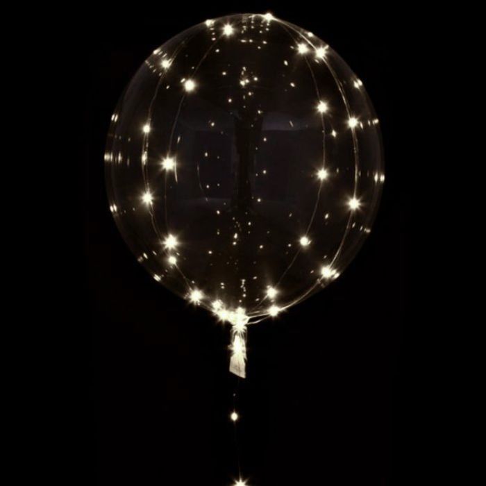 LED ballon 50 cm hvid lyskæde 5 m 