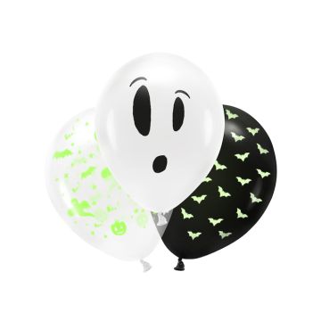 UV halloween balloner 3x - 27cm