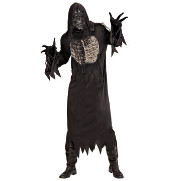 Uhyggeligt ghoul kostume i sort