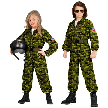Jagerpilot kedeldragt til børn i camouflage