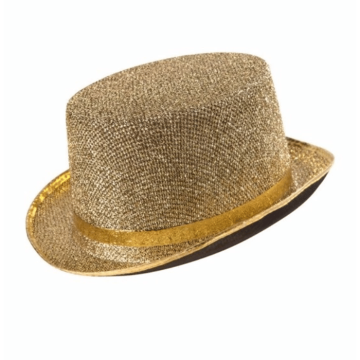 Glitrende guld festhat - one size