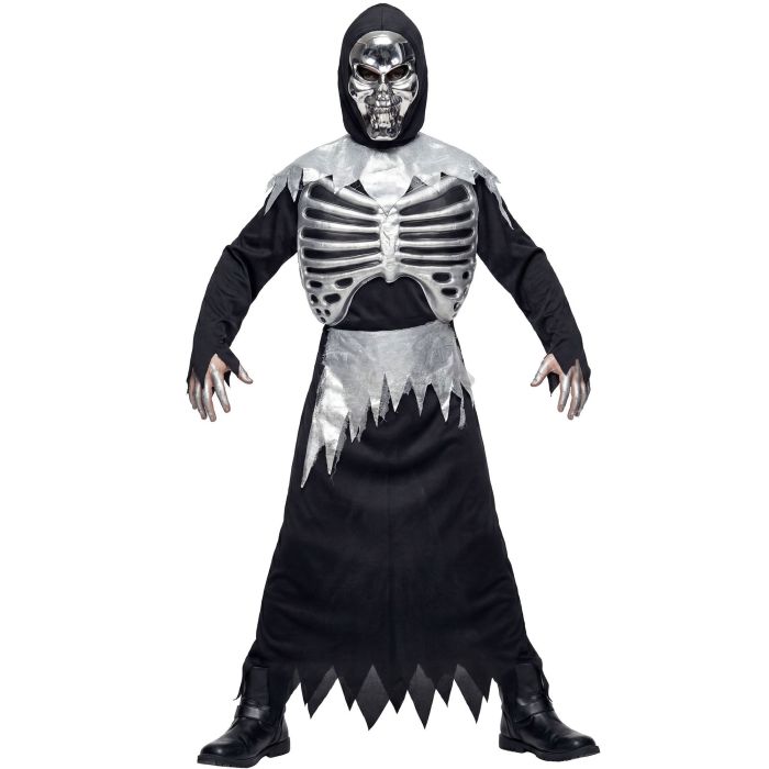 Grim Reaper kostume med ribben til drenge