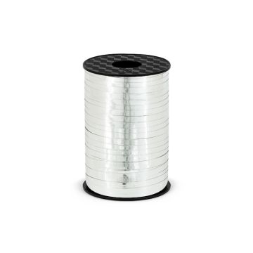 Gavebånd metallisk sølv 225 m.