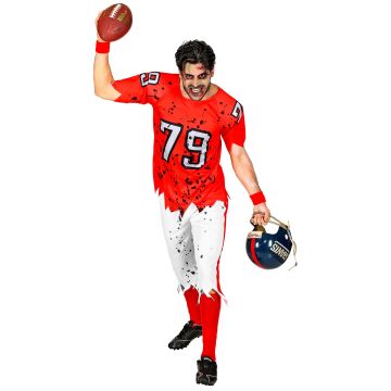 Zombie footballspiller kostume