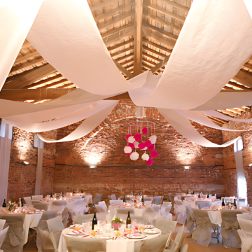 Loftbanner hvid 12 m