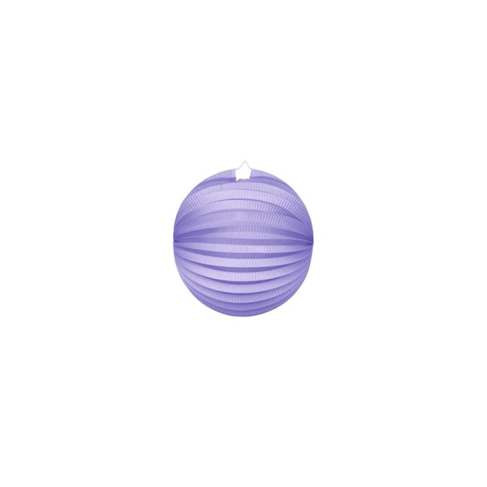 Rund papir lanterne i violet - Ø25 cm