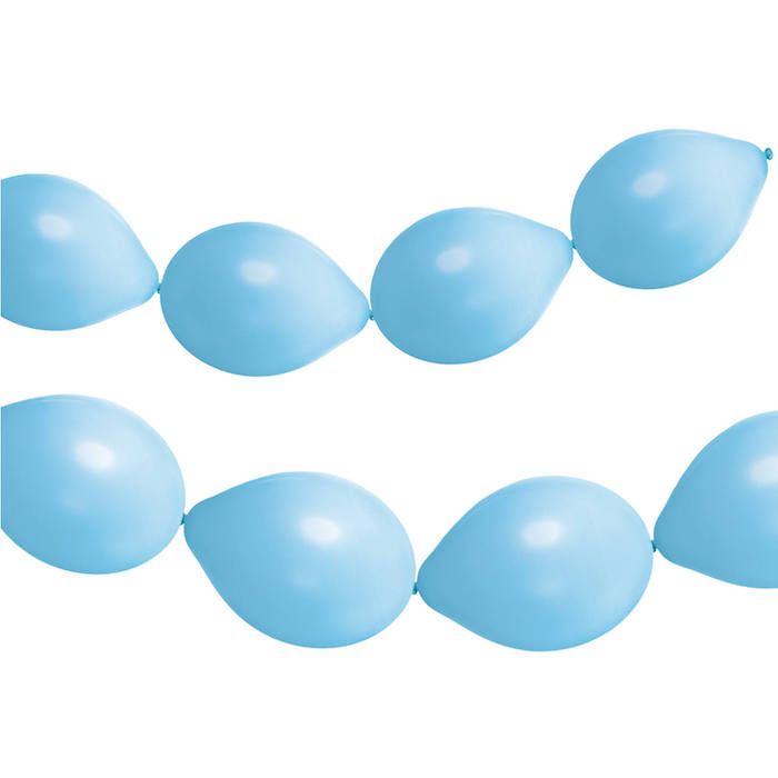 Lyseblå link ballon guirlande 8x - 33 cm