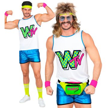 80er aerobic kostume til herre