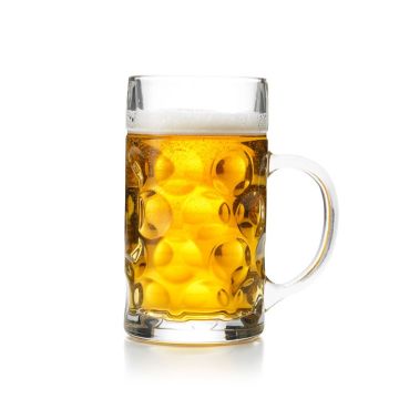 Ølkrus 1 liter glas til oktoberfest