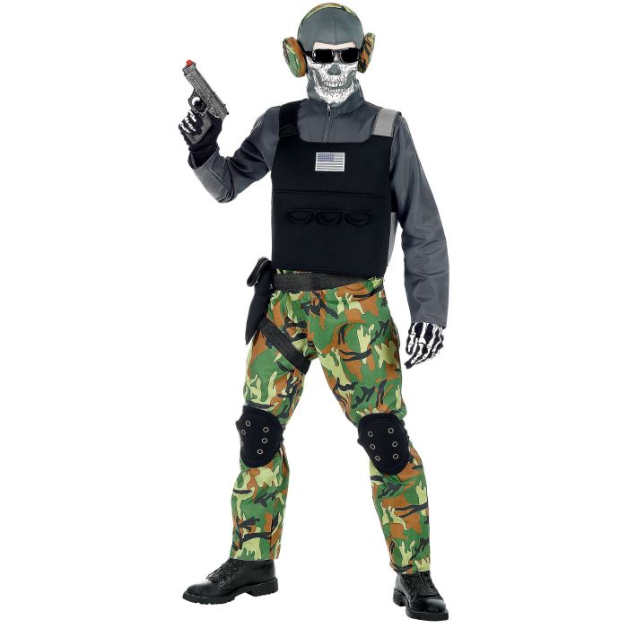 Skeletsoldat kostume til drenge