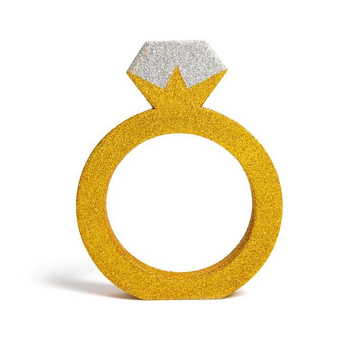 Guld ring borddekoration - 21,5 x 16 cm