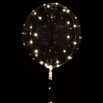 LED ballon hvid lyskæde 75 cm 5 m 