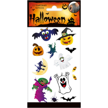 Hyggelige Halloween falske tatoveringer 12x 