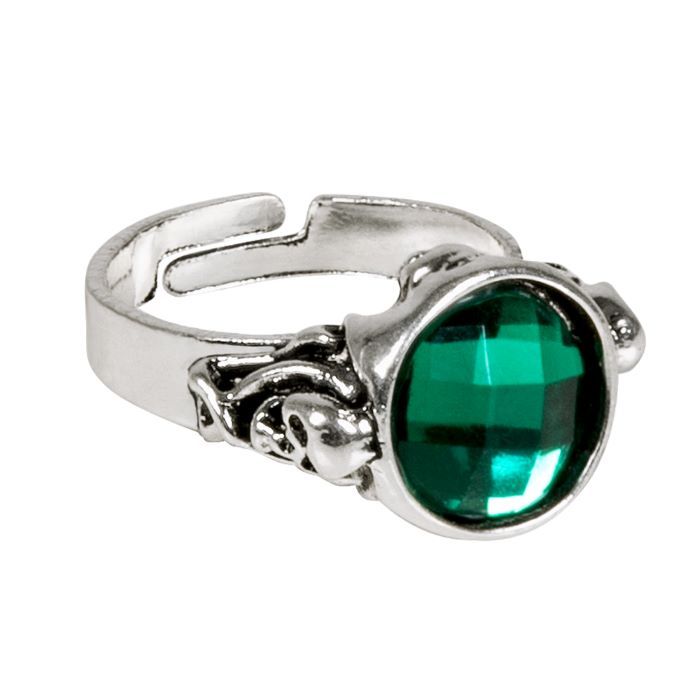 Ring med grøn sten - onesize