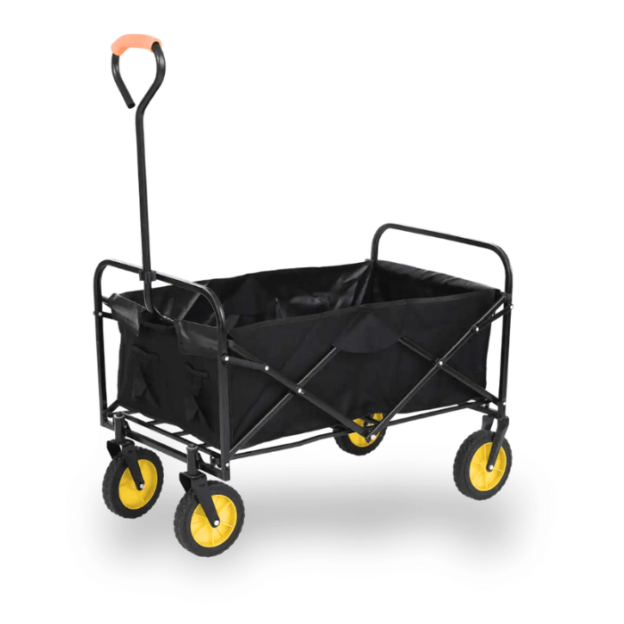 Trækvogn foldbar sort 80 kg - 116x52x83 cm