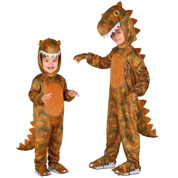 T-rex-kostume til børn i brun