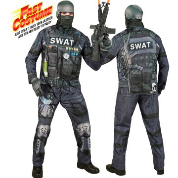 S.W.A.T. kostume til herrer med tryk