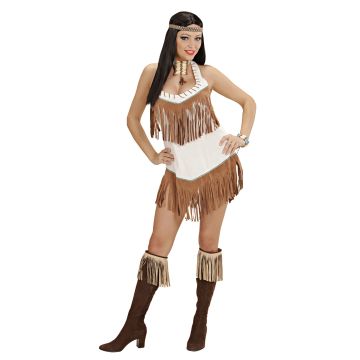 Indianer kostume til dame - 2 dele