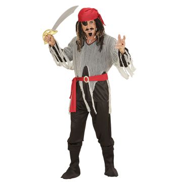 Flosset pirat kostume til herrer