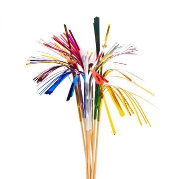 Multifarvet drinkspinde 10x - 24 cm