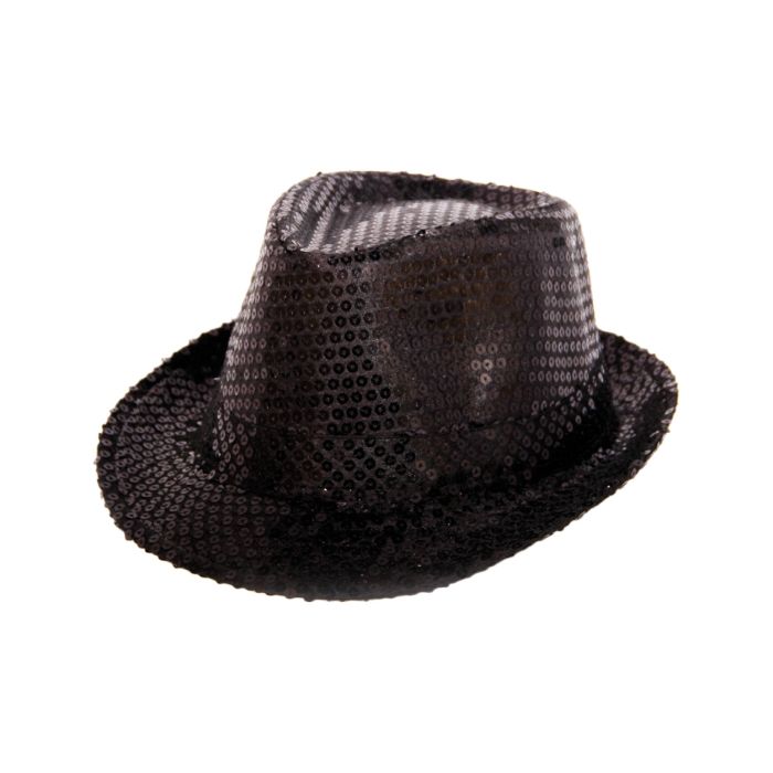 Sort hat med glitter