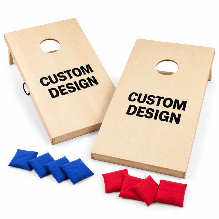 Custom design Cornhole sæt 120x60 - Inkl. 8 kasteposer