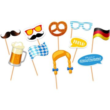 Photo Booth rekvisitter Oktoberfest 10x