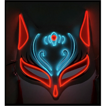 Japansk kat LED maske som lyser i mørke 