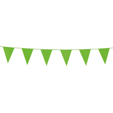 Grøn Plastik Flagguirlande - 3 meter