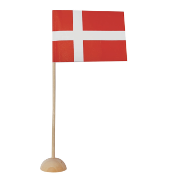 Bordflag på træfod 4x - 15 cm