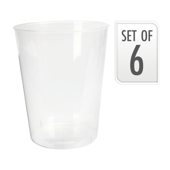 500 ml drinksglas 6x hård plast genanvendelig