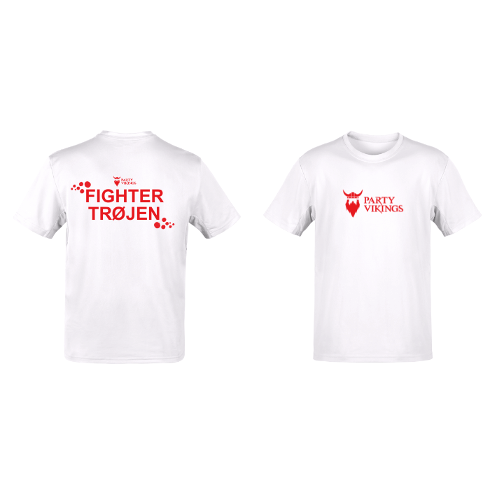 Hvid fighter trøje - unisex