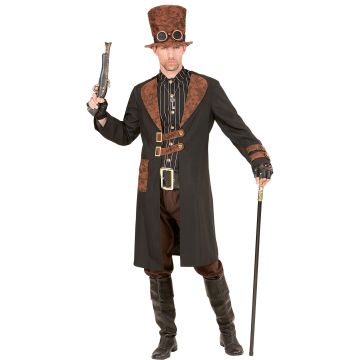 Steampunk kostume med frakke og hat