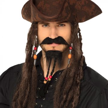 Pirat skæg og moustache - onesize