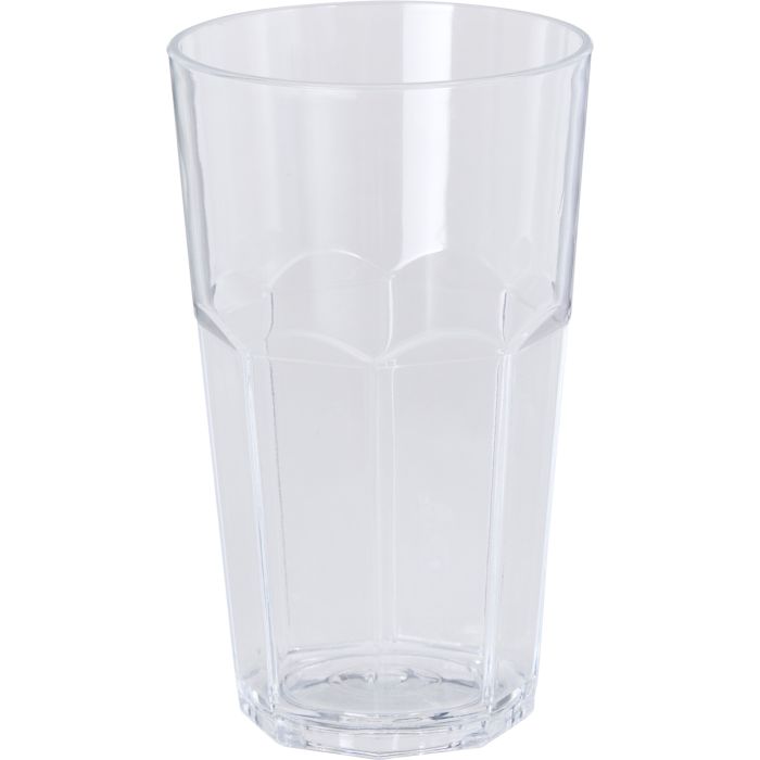 Drinkglas i akryl 370 ml med facetteret design