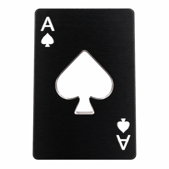 Metal pokerkort sort