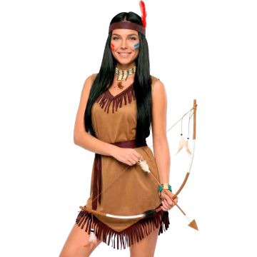 Indianerkostume til damer - 3 dele