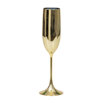 Champagne glas guldfarvet 8x - 23,8x6,9 cm