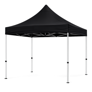 Udendørs stærk pavillon 3x3 m sort - 20 kg 